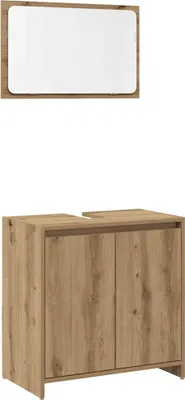 Image de vidaXL Ensemble de meubles de salle de bain 2 pièces chêne artisan bois composite
