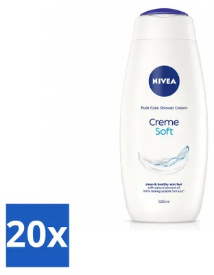 Produktbild von 20 x NIVEA Douchecreme Soft mit Mandelöl - 500 ml - Vorteilspackung - 20 Stücke