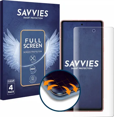 Produktbild von 4x Savvies Fullscreen Schutzfolie für Google Pixel 7a Displayschutz Folie Fullcover Klar Transparent