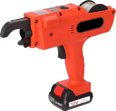 Produktbild von Bewehrungsbindemaschine - 12 V Akkubinder kabellos - 8–34 mm Bereich - Automatisches Drahtbinden - Wiederaufladbarer Akku - Rot