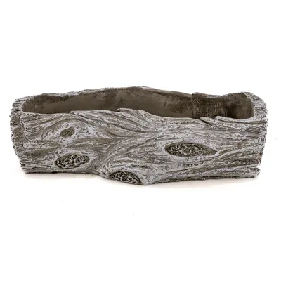 Produktbild von Zement Pflanzschale grau Baumstamm (B) 14 x 28cm Blumentopf Deko-Schale bepflanzbar