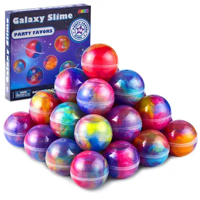Imagen del producto de Conjunto de 36 piezas de bolas de slime con temática galáctica