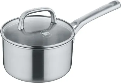 Produktbild von Stieltopf mit Glasdeckel 16 cm, poliert - Tricion Resist