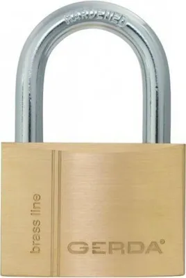 Image de Cadenas en laiton (2 pièces) GERDA BRASS LINE KMZ S50, même clé, blister