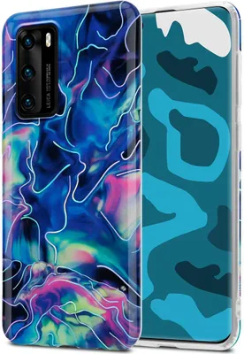 Produktbild von Cadorabo Schutzhülle für Huawei P40 Hülle in Blau TPU Handyhülle Etui Case Cover