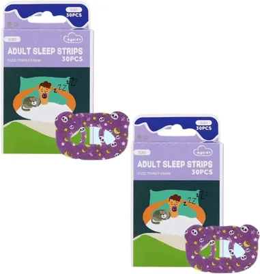 Productafbeelding van Mondpleisters, groot, 60 stuks, anti-snurk, voor een betere neusademhaling