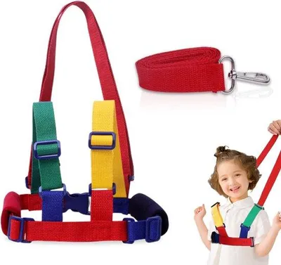 Immagine prodotto di Cintura di sicurezza per bambini - Set imbracatura per neonati 2 in 1 con sistema di apprendimento e dispositivo anti-smarrimento