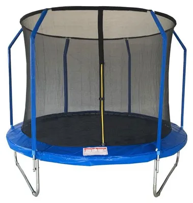 Produktbild von Kindertrampolin Rund Ø 183 cm mit Sicherheitsnetz Blau Stahlrahmen