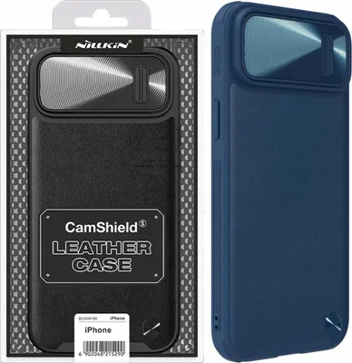 Image de Nillkin Camshield Leather S Case Iphone 14 Plus Case with Camera Cover Blue
