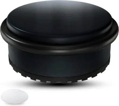 Produktbild von Schwarzer Edelstahl-Deurstopper 11kg für Boden 10x45cm