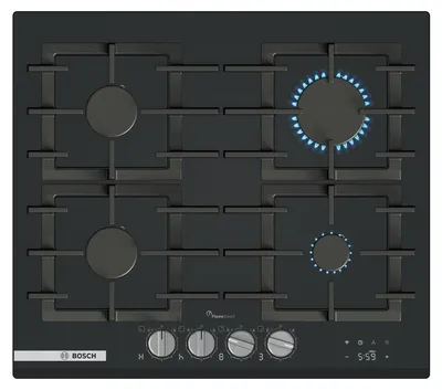 Immagine prodotto di Bosch Serie 8 PRP6A6H40, piano cottura a gas, 60 cm, vetro temperato, nero