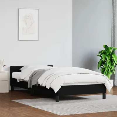 Produktbild von Möbel Bettgestell mit Kopfteil Schwarz 100x200 cm Kunstleder - Klassische Betten 347483