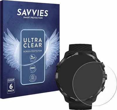 Produktbild von 6x Für Suunto 7 Schutzfolie Savvies Displayschutz Display Schutz Folie Klar Transparent
