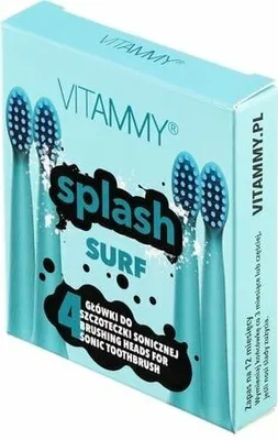 Zdjęcie produktu dla VITAMMY SPLASH, Zapasowe rączki do szczoteczek SPLASH, niebieskie /surf/, 4szt