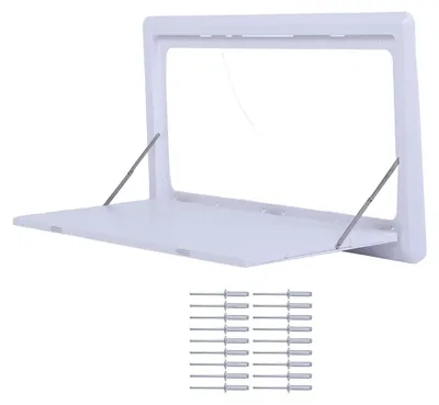 Image de Table pliante murale pour camping-car, 800 x 450 mm, forte capacité de charge, pliable, suspendue, verrouillable, pour le camping