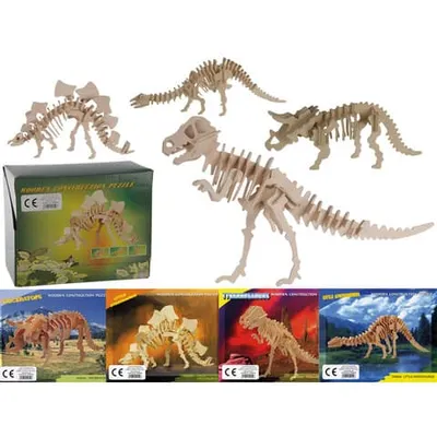 Produktbild von OOTB Naturholz-3D-Puzzle Dinosaurierskelett I