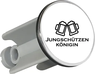 Produktbild von Huuraa Waschbeckenstöpsel Jungschützenkönigin Schützenfest 4cm höhenverstellbar Abflussstopfen Geschenkidee
