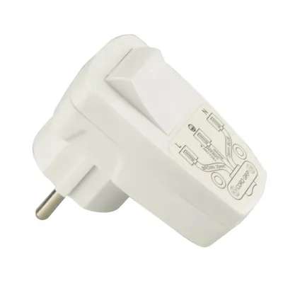 Produktbild von Schutzkontakt-Stecker Schalter weiß, mit Ein-/Ausschalter