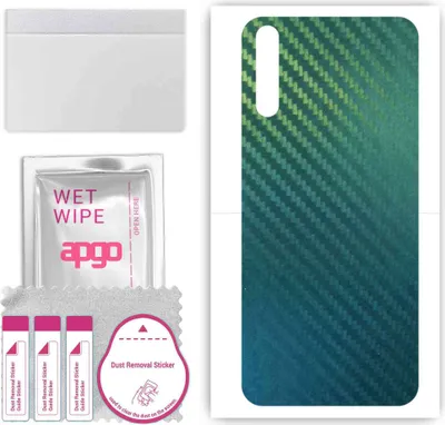 Produktbild von apgo Rückseite Schutzfolie, Skin, kompatibel mit Huawei Enjoy 10s, Hinten Displayschutzfolie aus Vinylfolie, kratzfest, einfache Montage - Kohlenstoff-Chamäleon CAKA1
