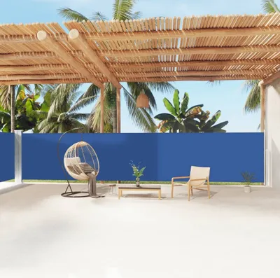 Immagine prodotto di Maison Exclusive - Tenda da sole laterale estensibile, blu, 160x1200 cm