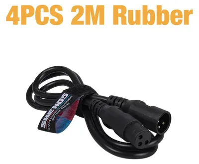 Produktbild von DMX-Kabel - 3-polige Signalkabel - 4er-Set - 2 m - Gummi - DMX512 - Für DJ und Bühnenbeleuchtung