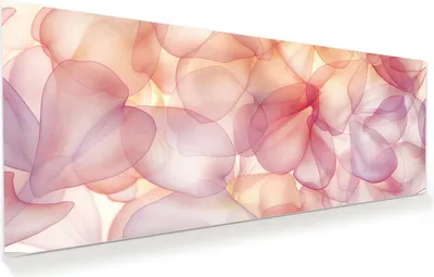 Produktbild von Glasbild 125x50cm in XXL für Wohnzimmer, Schlafzimmer Motiv Zarte Blütenblätter