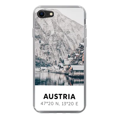 Produktbild von MuchoWow® Handyhülle Schutzhülle Hülle für iPhone 8 Österreich - Wasser - Berge - Alpen Silikon Softcase Handy Hülle - Schutzhaube