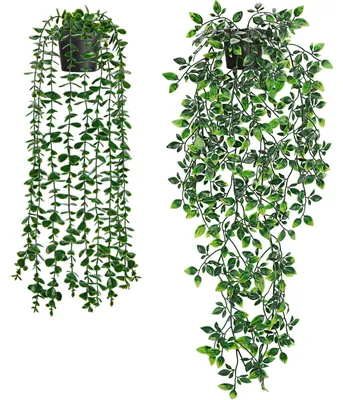 Productafbeelding van Kunstplantenset van 2 - Hangplanten voor binnen en buiten