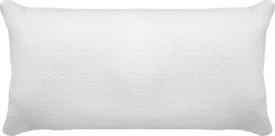 A white pillow on a white background.