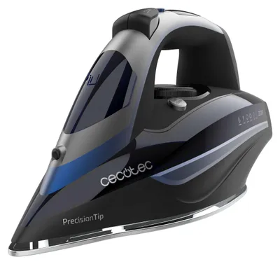 Produktbild von Cecotec 01875, Trocken-Bügeleisen, Ultra-Slip Turbo-Eloxierte Pro-Sohlenplatte, 285 g/min, Schwarz, Blau, 75 g/min, Manuell