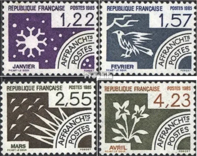 Produktbild von Briefmarken Frankreich 1985 Mi 2479-2482 (kompl.Ausg.) postfrisch Vorausentwertung