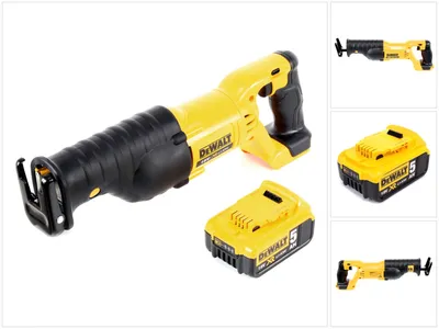 Produktbild von Dewalt DCS 380 18 V Akku Säbelsäge Reciprosäge + 1 x DCB 184 5,0 Ah Li-Ion Akku