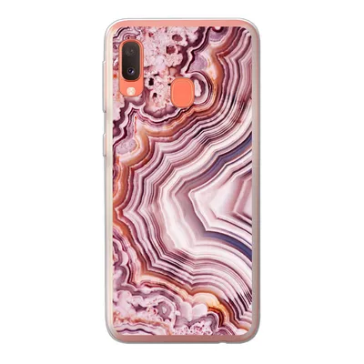 Produktbild von MuchoWow® Handyhülle Schutzhülle Hülle für Samsung Galaxy A20e Naturstein - Rosa - Luxus Silikon Softcase Handy Hülle - Abdeckung