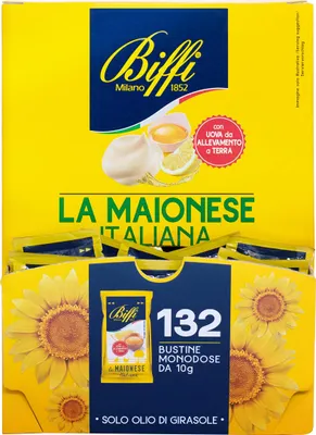 Produktbild von Biffi - Italienische Mayonnaise - Einzelportion - 132 x 10 g Beutel