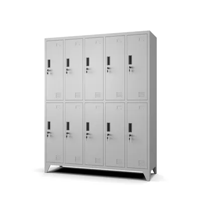 Produktbild von Metallschrank Abschließbar 10 Spinde Umkleideschrank Stahl 172x136x45 cm