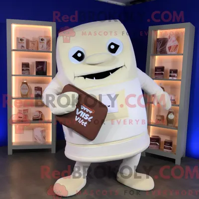 Produktbild von Maskottchenkostüm REDBROKOLY White Chocolate Bar mit T-Shirt mit V-Ausschnitt und Geldbörse