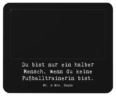Produktbild von Mr. & Mrs. Panda Mauspad Fußballtrainerin Herz - Schwarz - Geschenk, mousematte, pc, Fußballspiel, Mouse Pad, Mousepad, Lustig, Spruch, Glücksbringer, computer