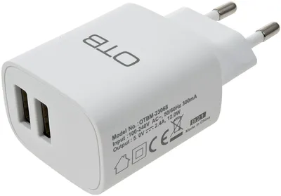 Produktbild von Powery universal Netzstecker Netzteil für Samsung, iPhone, HTC mit 2x USB 2,4A Weiß