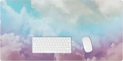Produktbild von Pastellwolken – Schreibtischunterlage – Rutschfeste Tischunterlage – Schreibtischmatte für Büro & Zuhause – Schreibunterlage – Mauspad – Tischmatte – 100 x 50 cm