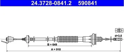Zdjęcie produktu dla Linka Sprzęgła Peugeot 206 1,9 D/2,0 98-07
