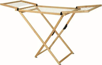 Image de Séchoir à linge pliable en hêtre pour sécher les vêtements