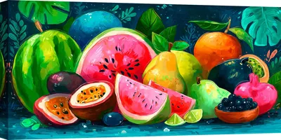 Productafbeelding van Modern stilleven – canvasprint – Hernan Navarro – Tropicana – 100 x 50 cm