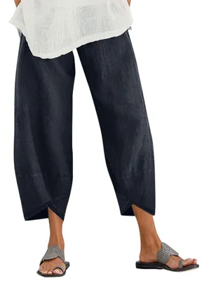 Productafbeelding van Solidchoice - Casual Katoenen Cropped Chino Pantalon voor Dames