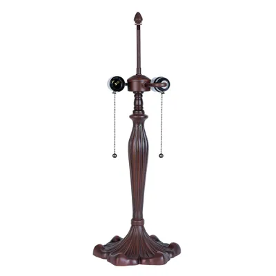 Produktbild von Clayre & Eef Lampensockel Tischlampe Tiffany Ø 23x62 cm Braun Kunststoff
