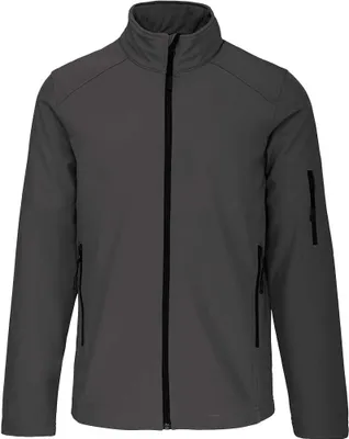 Produktbild von Kariban Herren Soft Shell Jacke PC3824 (L) (Dunkelgrau)