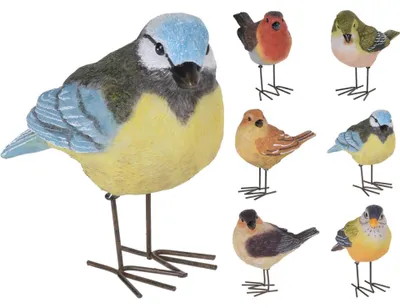 Produktbild von Home Styling Vogel Metallbeine 10cm 6 sort.