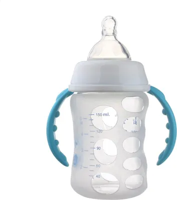 Obrázok produktu pre 3 kusy obalu na dojčenskú fľašu, silikónový obal na ochranu mlieka, obal proti vypadnutiu pre domácnosť, cestovanie