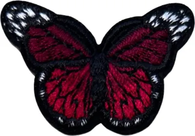 Produktbild von Schmetterlings-Eisen-Emblem-Aufnäher, Rot