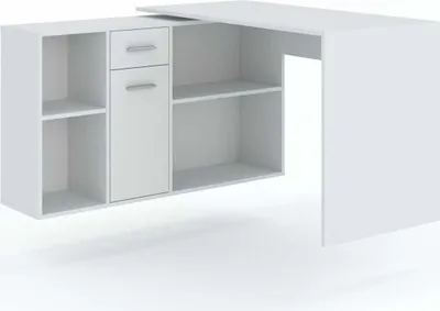 Zdjęcie produktu dla Biurko narożne ZAVALLA – białe