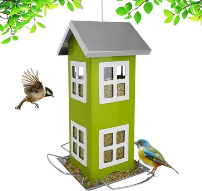 Produktbild von Hängendes Vogelhaus aus Metall mit abnehmbarem Dach